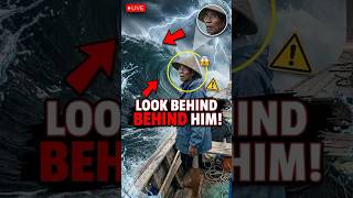 He Thought It Was Just Another Day at Sea..Then a Giant Wave Appeared! #GiantWave #Fisherman #Shorts