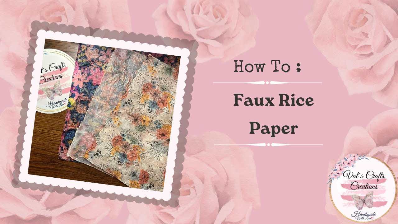 DIY Faux Rice Paper Tutorial - Easy!!! 