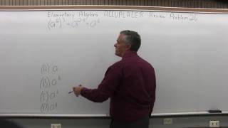 ACCUPLACER Review: Elementary Algebra Problem 26 - Mathematics with Dan Avedikian