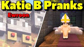 Ewroon Reacts to Katie B's Pranking his Church &amp; Zabka on QSMP 2 Minecraft
