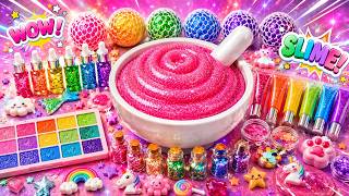 🔴LIVE | Satisfying Slime ASMR DIY How To Make Rainbow Slime Mixing Makeup Glitters Lipstick Cream