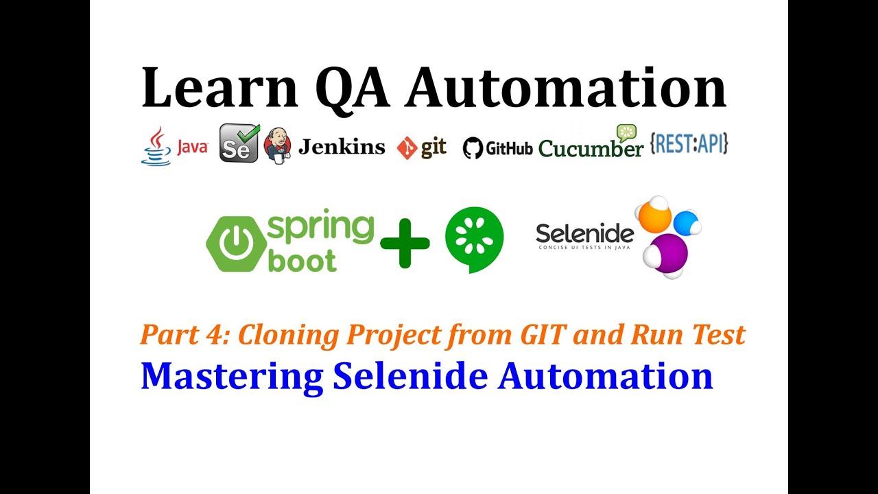 Mastering Selenide Automation - Part 4 | Git Clone and Run Tests - YouTube
