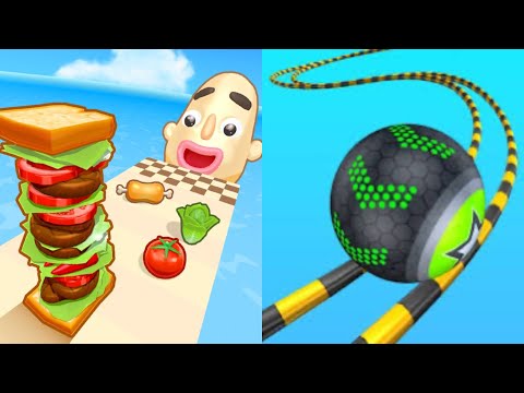 Satisfying Mobile Games: Sandwich Run, Sandwich Runner, Ball Run Going Balls Pancake Run 02/12/2023