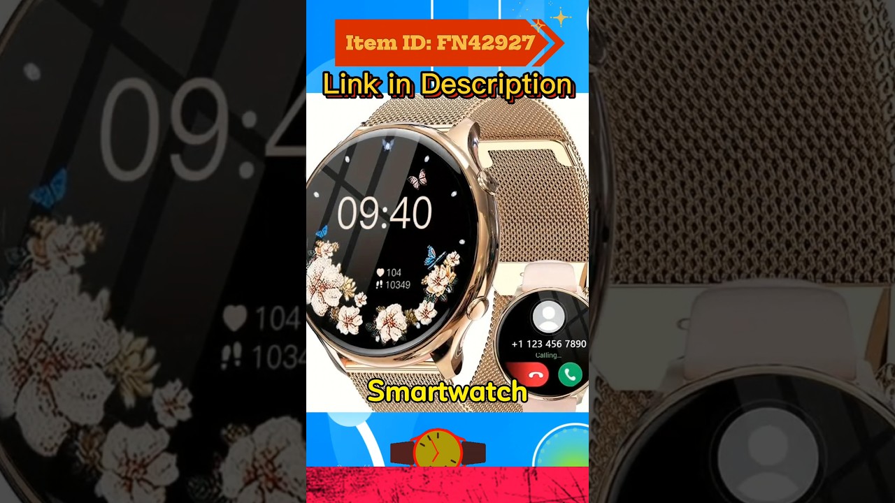 Women's Smartwatch with wireless call 