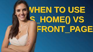 Wordpress: When to use is_home() vs is_front_page()?