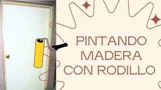 Como PINTAR Puerta de Madera con  RODILLO