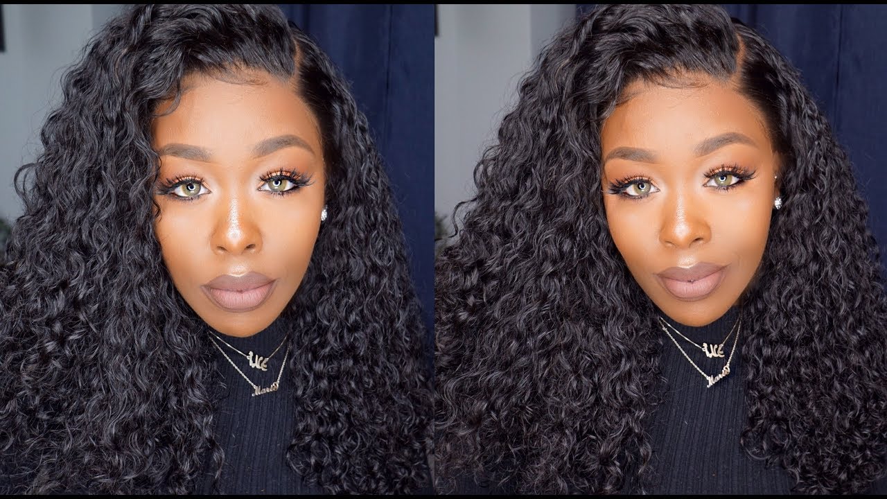 How to SLAY a Curly Wig, 180% Density, 360 Lace front Wig, Air Dried Style  Omgqueenhair