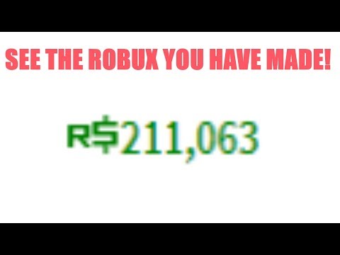 How To See How Much Robux You Have Made Ever Youtube