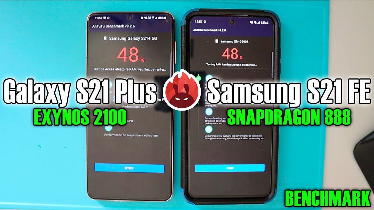CARRERA ANTUTU BENCHMARK 🌡️🔥 - Samsung S21 FE vs Samsung GALAXY S21 PLUS  - YouTube