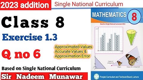 Class 8 Exercise 1.3 Q no 6  Single National Curriculum Maths SNC Ex 1.3 Sir Nadeem Munawar