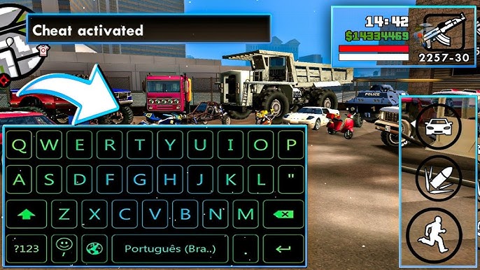 COMO FAZER CÓDIGOS NO GTA SAN ANDREAS SEM APLICATIVO E SEM ROOT (COM  TECLADO DE PC) 