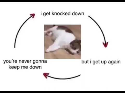 Knock down. I get knocked down but i get up again. I get knocked down. I get knocked down but i get up again you're never gonna keep me down. I get knocked down.