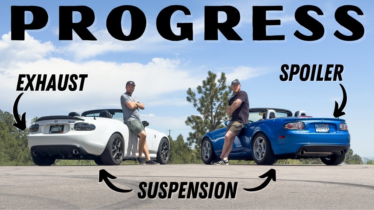 We scrambled to get our Miatas ready...