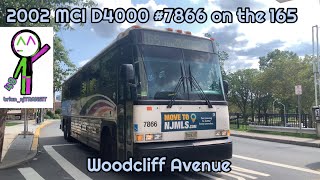 RARE New Jersey Bus Series: 2002 MCI D4000 #7866 on the 165 to North Hackensack