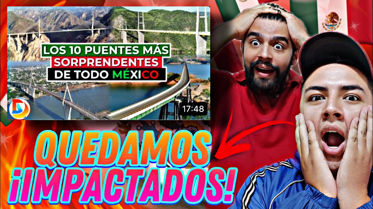 Reacción 🇲🇽❤️ los 10 puentes más espectaculares de México 😯😯😯