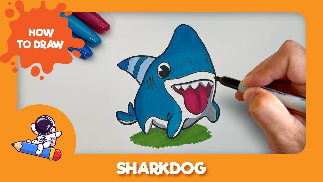 How to Draw Sharkdog from Nickelodeon - YouTube