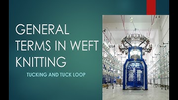 General terms in weft knitting technique - Tucking and Tuck loop #textiles #knitting #weft #fabric