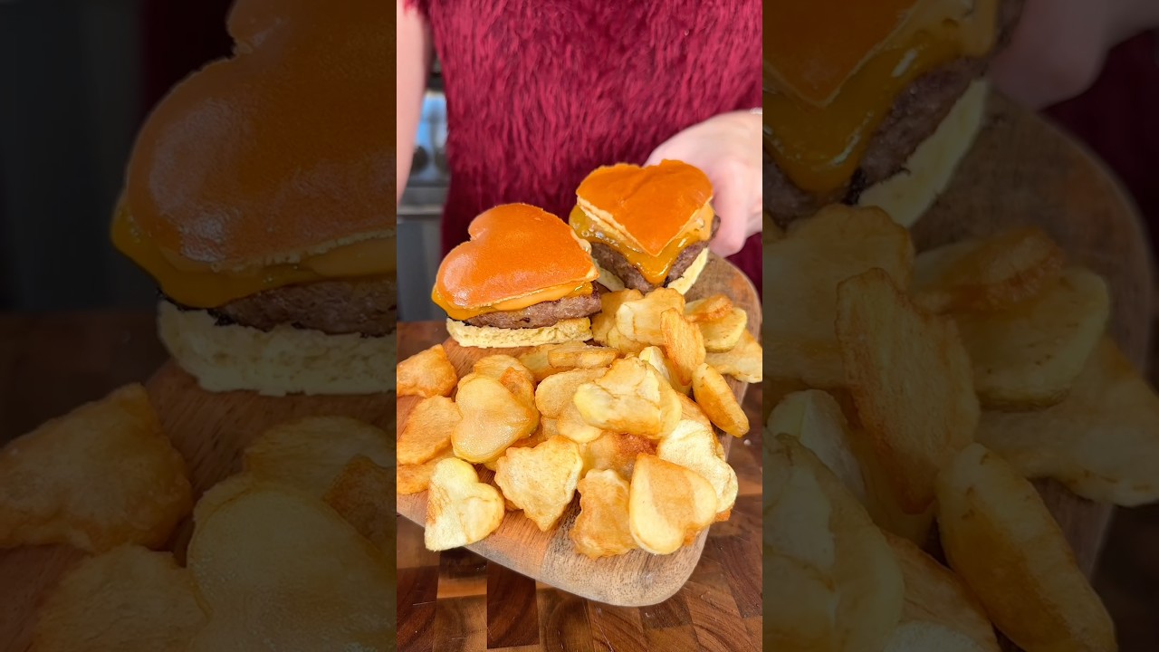 When Valentine’s Day Hits the Kitchen 💘🍔