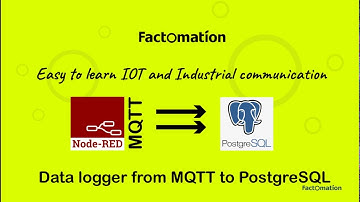 Data logging MQTT to PostgreSQL via Node red