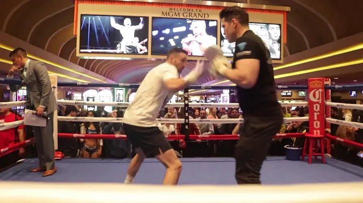 JOSH TAYLOR OFFICIAL WORKOUT @ MGM GRAND, LAS VEGAS WITH TRAINER SHANE McGUIGAN