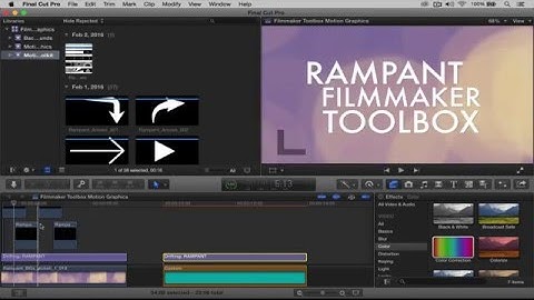 How to Use Rampant Filmmaker Toolbox Motion Graphics in Apple FCPX