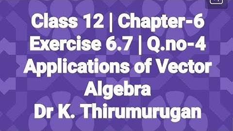 Class 12|EX-6.7|Q.no-4|Vector&Cartesian Equations|1-point & 2-vectors|Applications of Vector Algebra