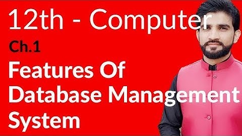 ICS Computer Part 2, Ch 1 - Features of Database System - Inter Part 2 Computer