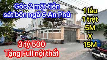 Bán nhà góc 2 mặt tiền rẻ nhất TP. Thuận An | 5M x 15M gần ngã 6 An Phú