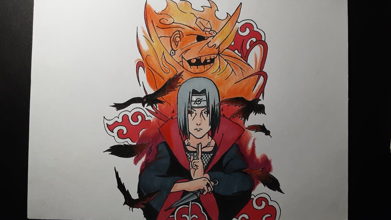 How to draw Itachi Uchiha step by step - Naruto - YouTube