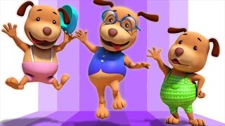 five little dogs | 3d rhymes | baby songs | nursery rhymes | Farmees