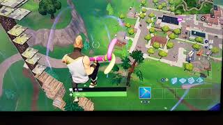 Crazy cube floating in Fortnite