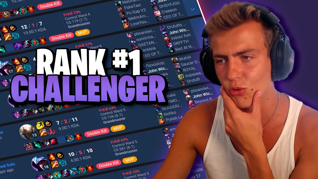 EUW RANK #1 WINTRADER I MIT GAME! - YouTube