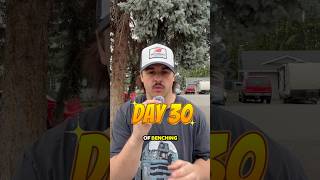 Day 30 of benching 1 gram of weight per follower