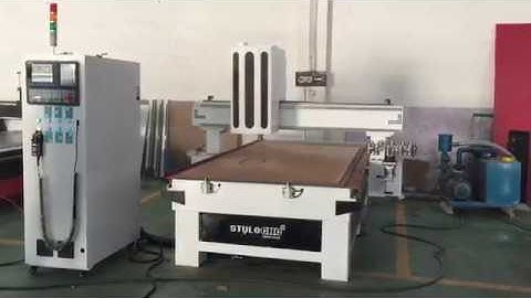 STM1325D-12 ATC CNC router with 12pcs automatic tool changer storage