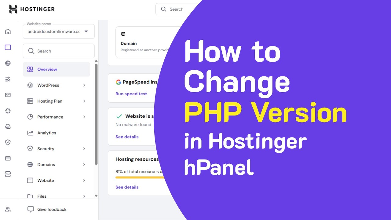 Change PHP Version in Hostinger Web Hosting Panel – Quick & Easy Guide ...