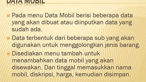Sistem Informasi Penyewaan Mobil menggunakan MongoDB