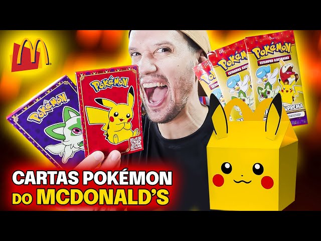 CARTAS POKEMON DO MCDONALDS 2023! Tirei 2 PIKACHUS RAROS! CAPITÃO