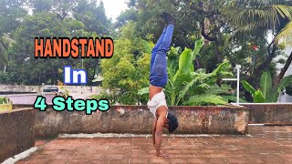 Handstand In 4 Steps Handstand Tutorial Handstand In 7 Days In Tamil