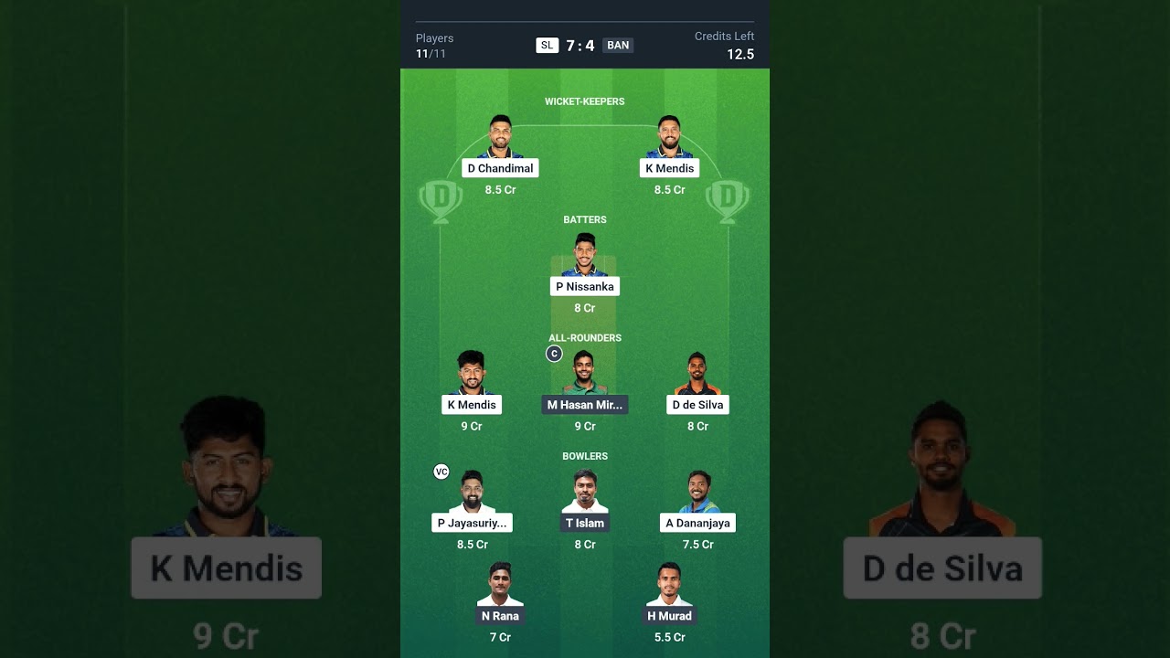 SL Vs BAN Dream 11 Prediction | SL Vs BAN Dream Team Prediction | Sri Lanka Vs Bangladesh Test