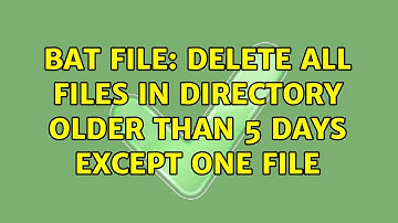 BAT file: Delete all files in directory older than 5 days except one file (2 Solutions!!)