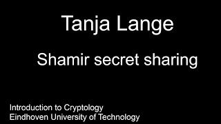 Shamir secret sharing
