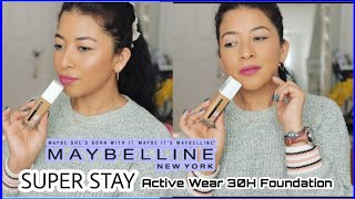 Base SUPER STAY ACTIVE WEAR  de Maybelline 30 horas de duracion reseña honesta tono 332 caramel