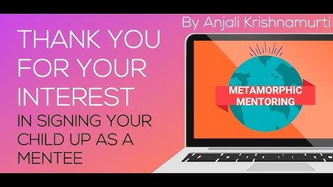 Mentee Introduction Video