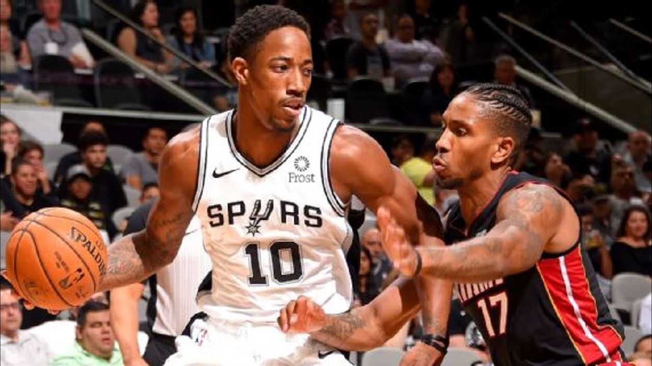 DeMar DeRozan Spurs Debut Preseason vs Heat! 2018-19 NBA smoove b