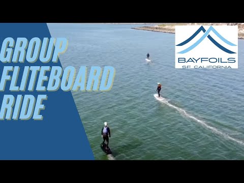 Group @Fliteboard E-Foiling with @Bay Foils the Bay Area's Fliteschool