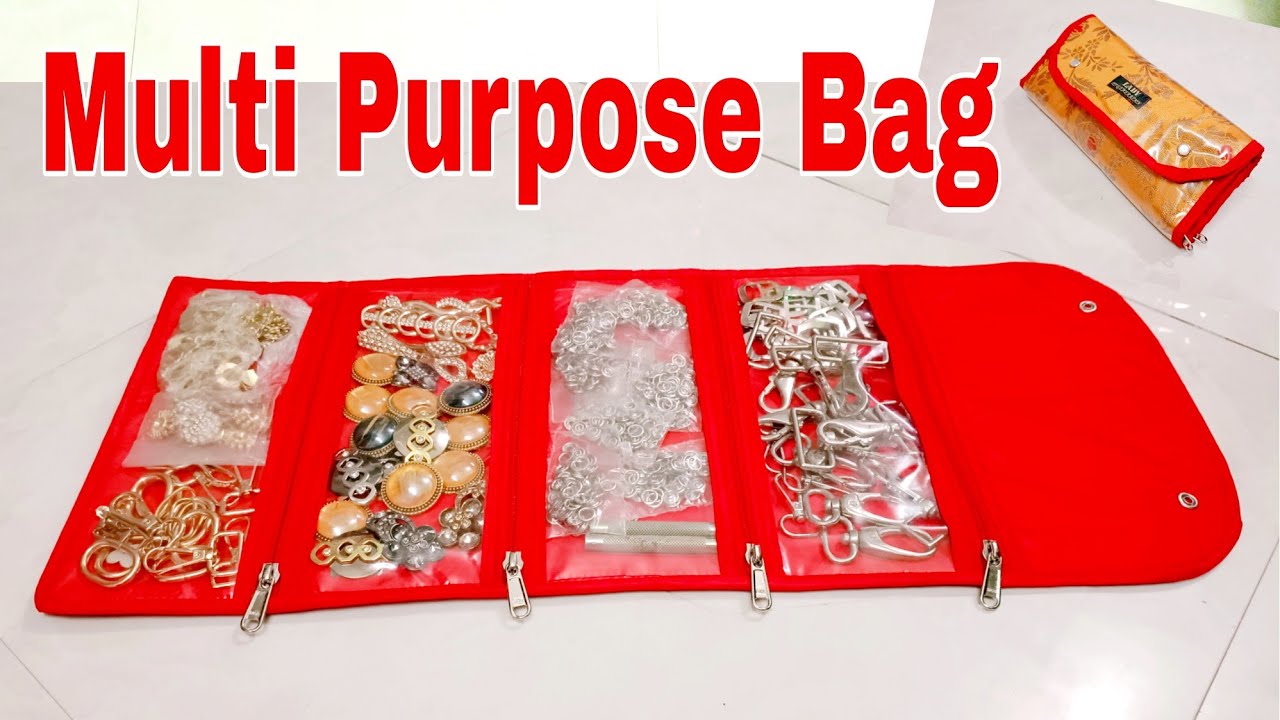 DIY: Multi Purpose Organizer Bag, Cosmetics Bag With Multi Pockets By Anamika Mishra...