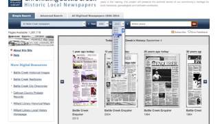 Historical Newspapers from Willard Library: Getting Started - Basic Searching