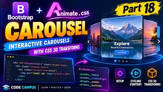 Bootstrap Carousel & Animate.css | CSS 3D Transforms | Part 18 | @CodeCampus-11