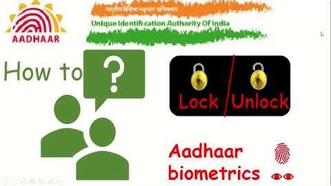 How to Lock/Unlock Biometrics in Aadhaar Online | Tutorial by Archanaa S