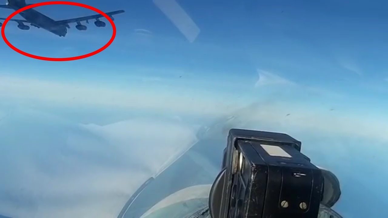 WATCH: Russian Su-27 fighter jet intercepts B-52 Bomber